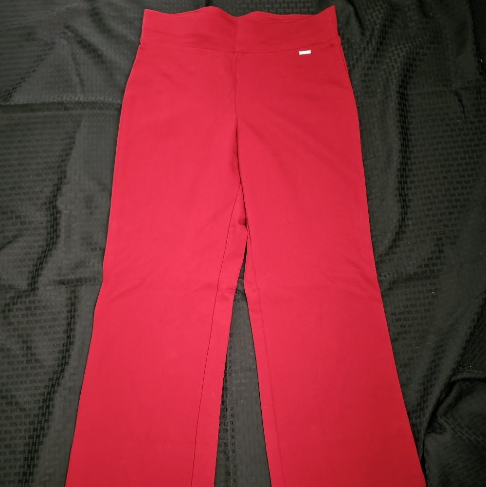 Anne Klein Vibrant Red Wide Leg Pants